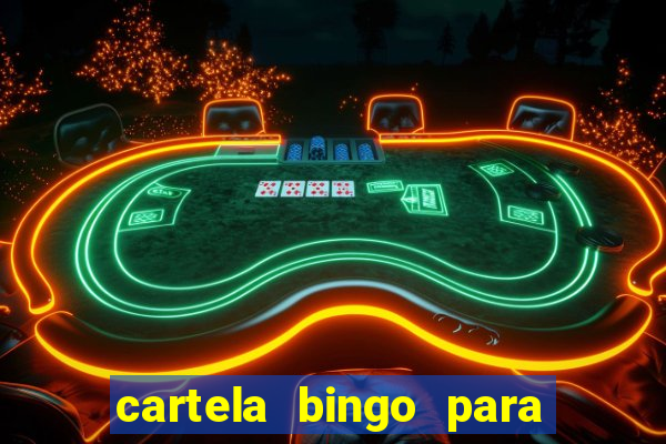 cartela bingo para cha de cozinha imprimir gratis