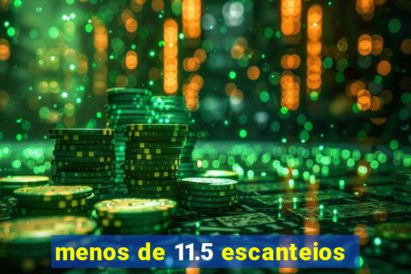 menos de 11.5 escanteios