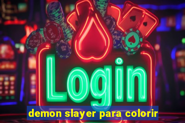 demon slayer para colorir