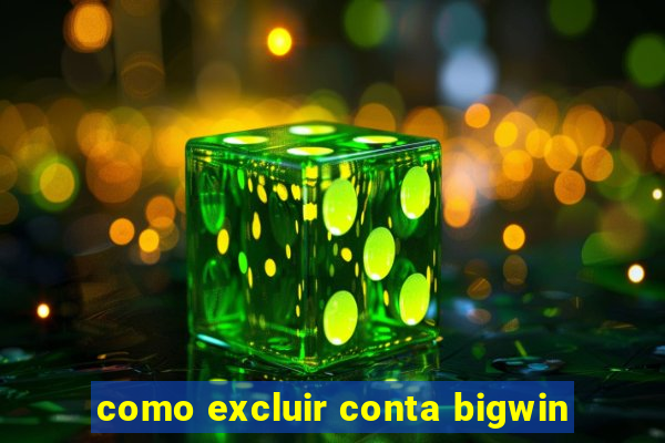 como excluir conta bigwin