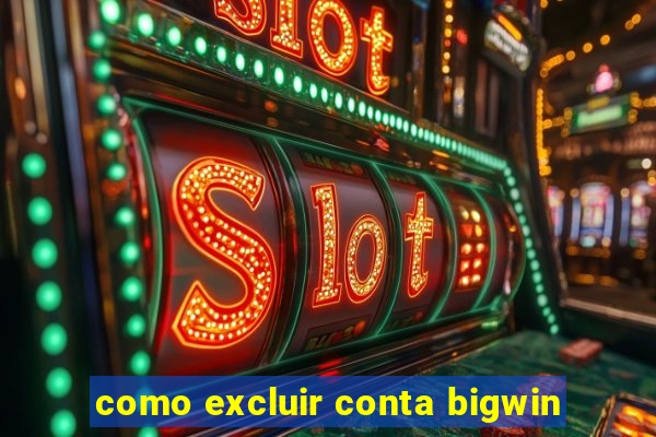 como excluir conta bigwin