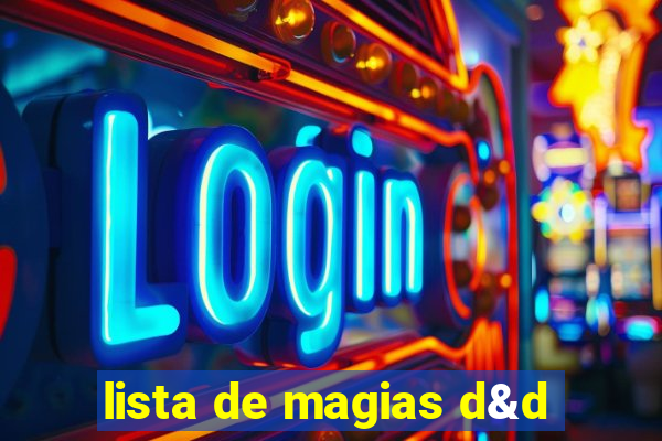 lista de magias d&d