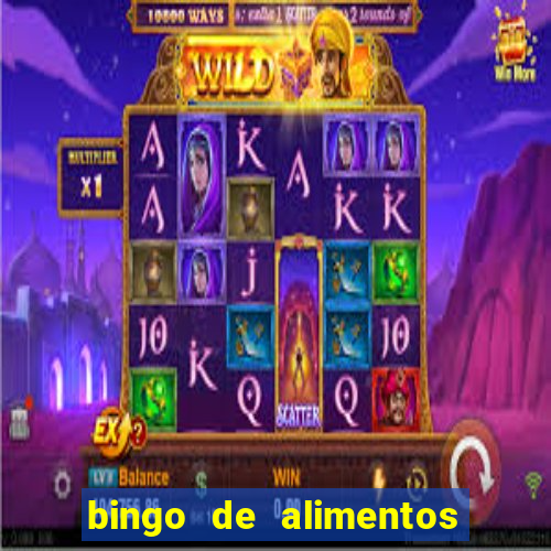 bingo de alimentos saludables para imprimir