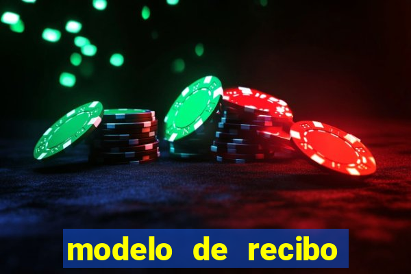 modelo de recibo de pagamento word