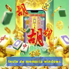 teste de memoria windows