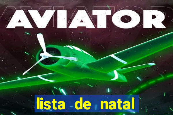 lista de natal para imprimir