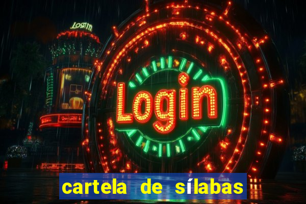 cartela de sílabas para imprimir