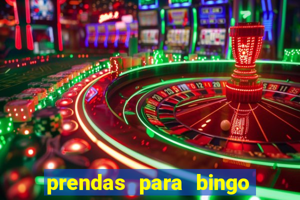prendas para bingo de natal