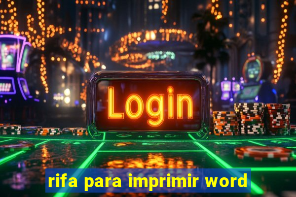 rifa para imprimir word