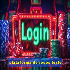 plataforma de jogos teste