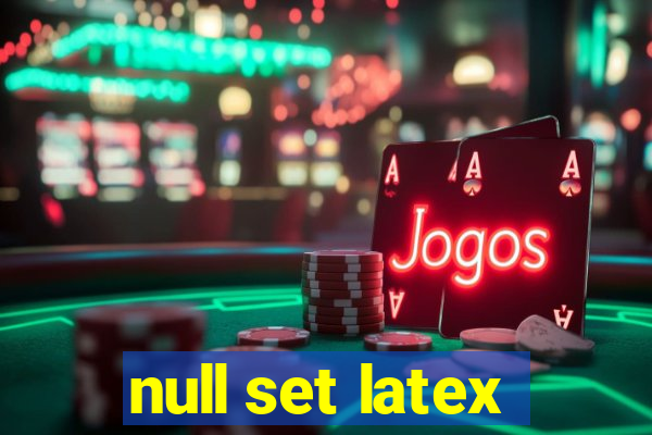 null set latex