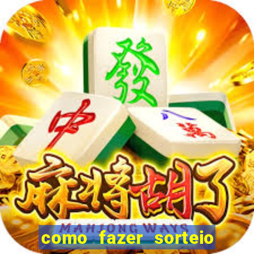 como fazer sorteio de cores online