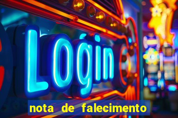 nota de falecimento em campos altos hoje