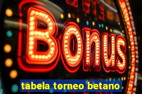 tabela torneo betano