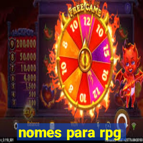 nomes para rpg