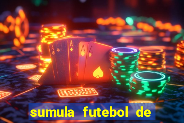 sumula futebol de campo word