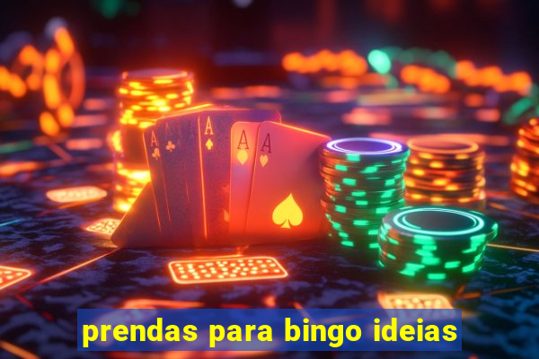 prendas para bingo ideias